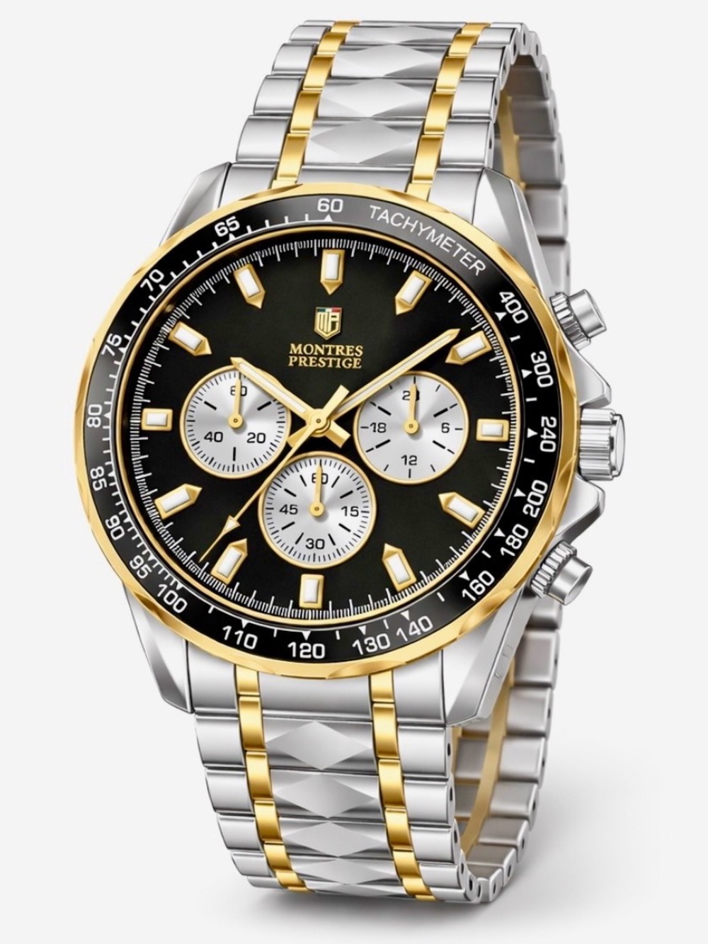 MPW-0347 - Montres Prestige Men's Watch - 44mm, Gold, Steel (MPW-0347)